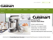 Tablet Screenshot of cuisinart.com.au