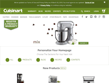 Tablet Screenshot of cuisinart.com